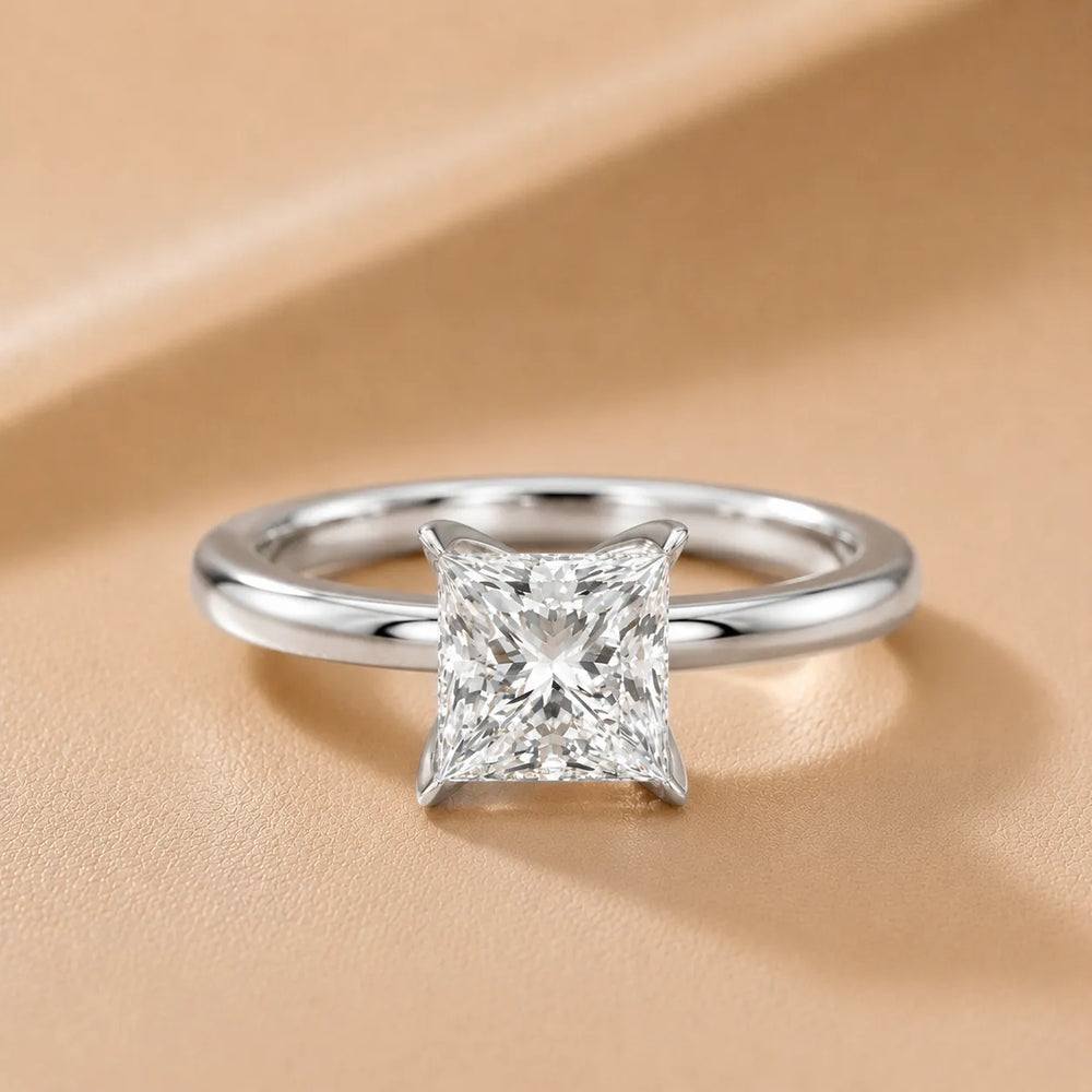 Serena Blossom Solitaire Round Diamond Engagement Ring