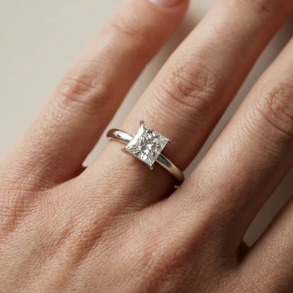 Serena Blossom Solitaire Round Diamond Engagement Ring