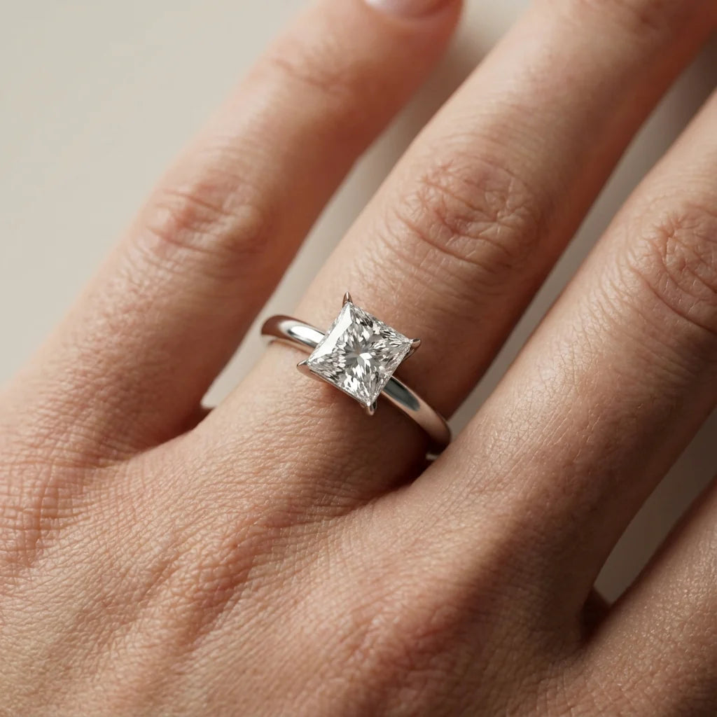 Serena Blossom Solitaire Round Diamond Engagement Ring