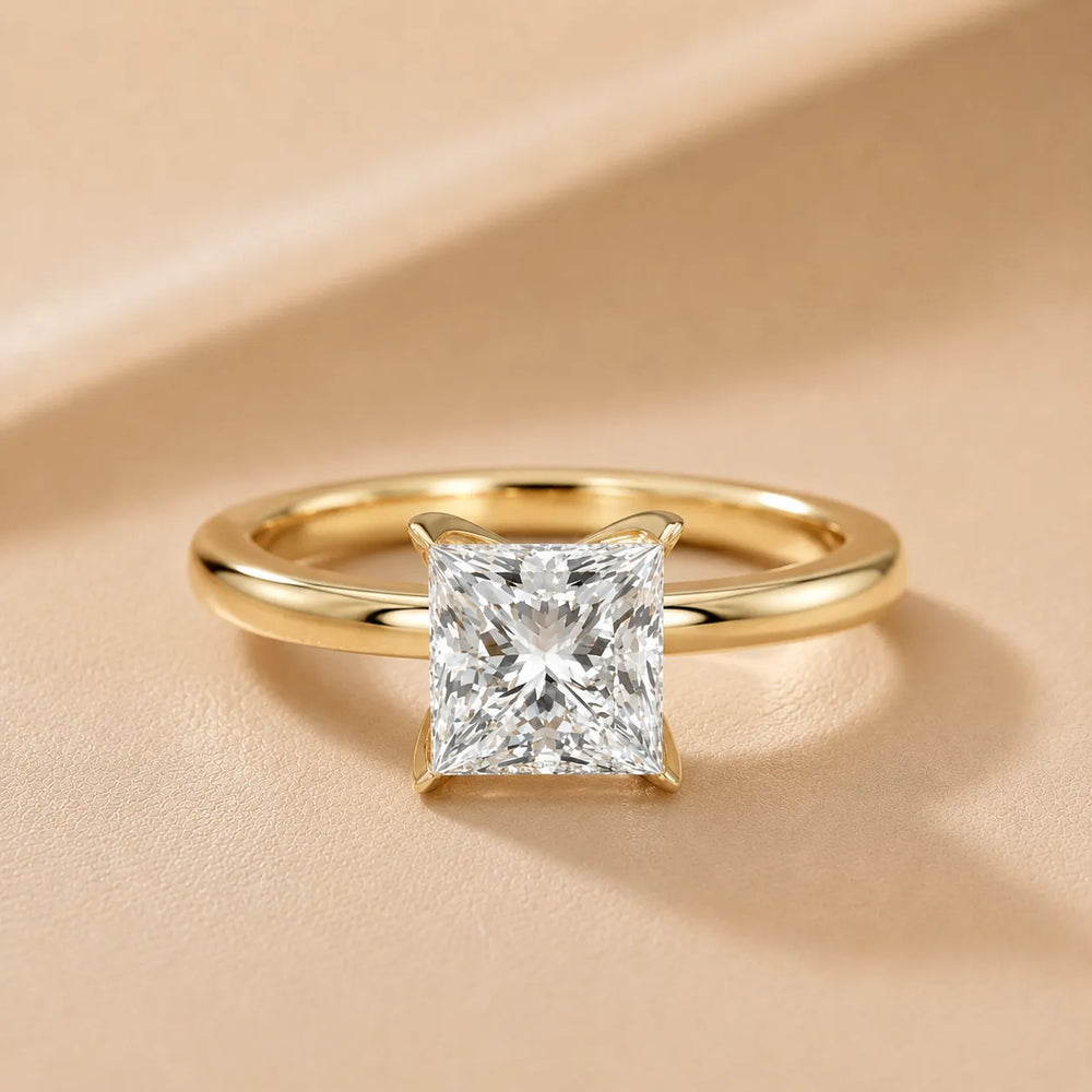 Serena Blossom Solitaire Round Diamond Engagement Ring