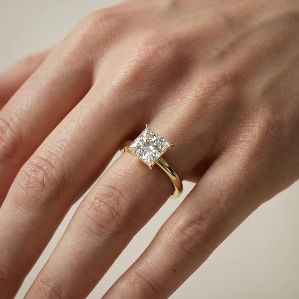 Serena Blossom Solitaire Round Diamond Engagement Ring
