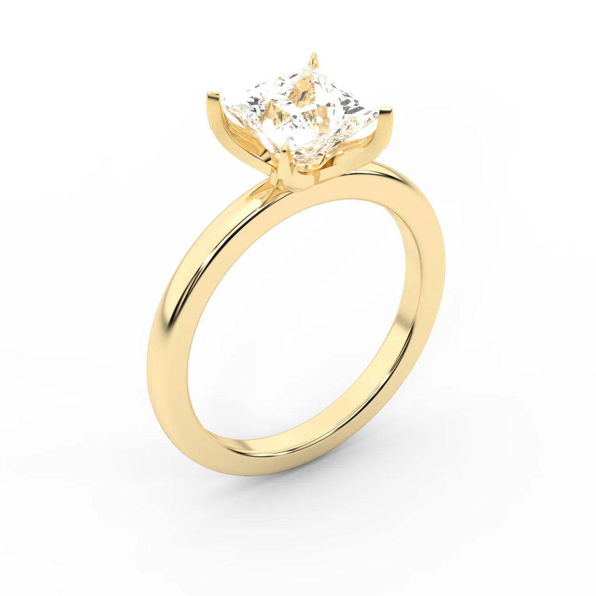 Serena Blossom Solitaire Round Diamond Engagement Ring