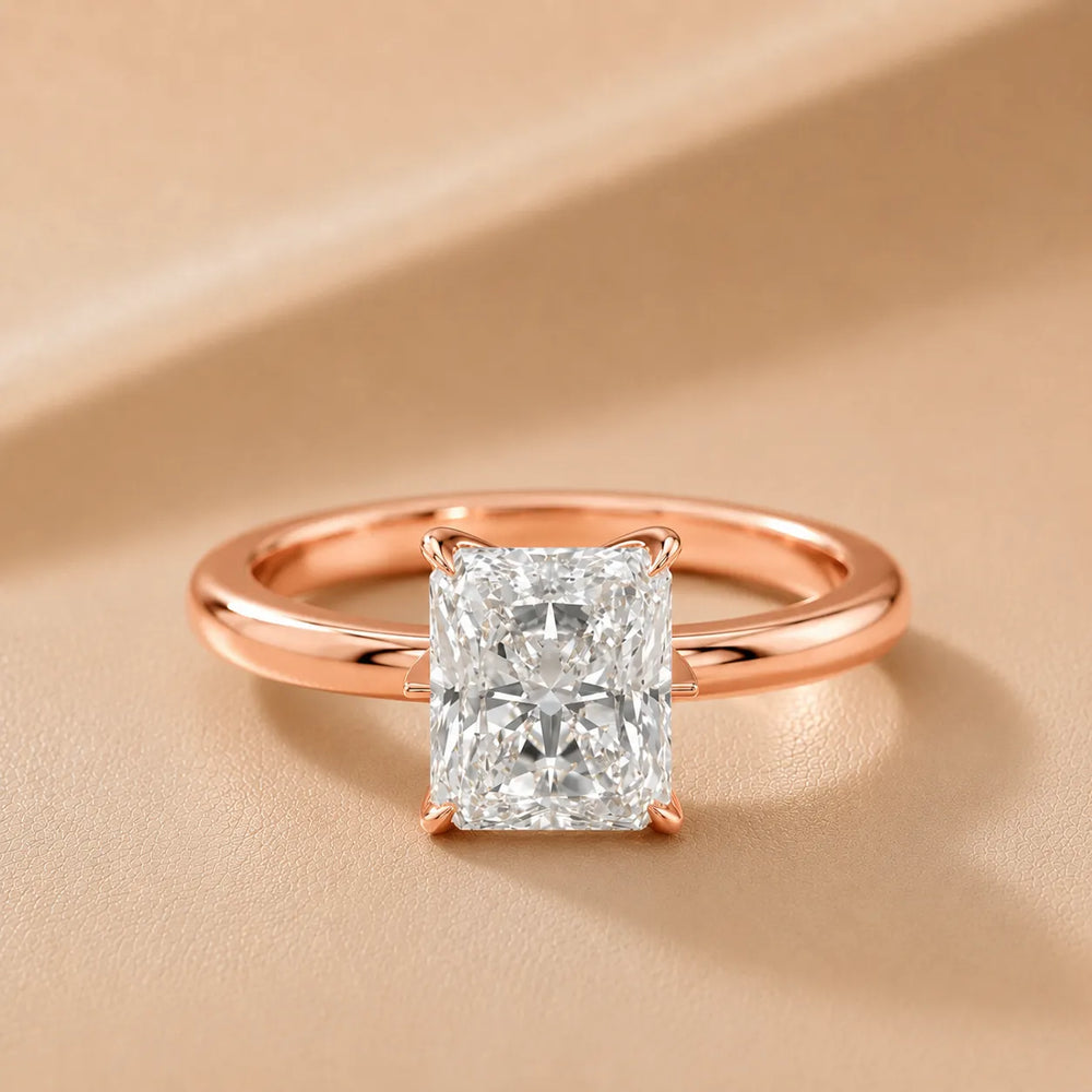 Serena Blossom Solitaire Round Diamond Engagement Ring