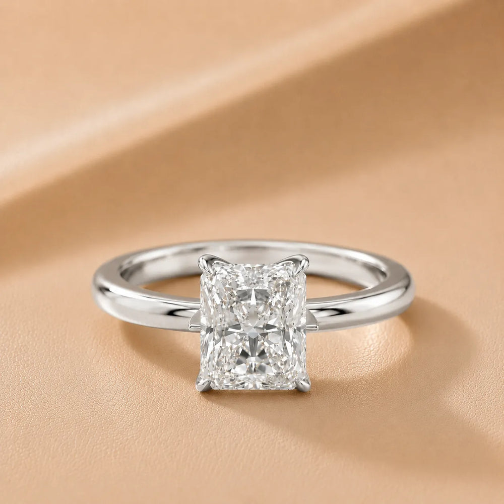 Serena Blossom Solitaire Round Diamond Engagement Ring