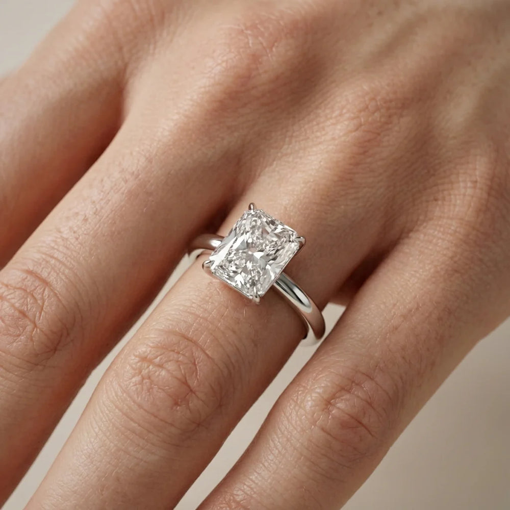 Serena Blossom Solitaire Round Diamond Engagement Ring