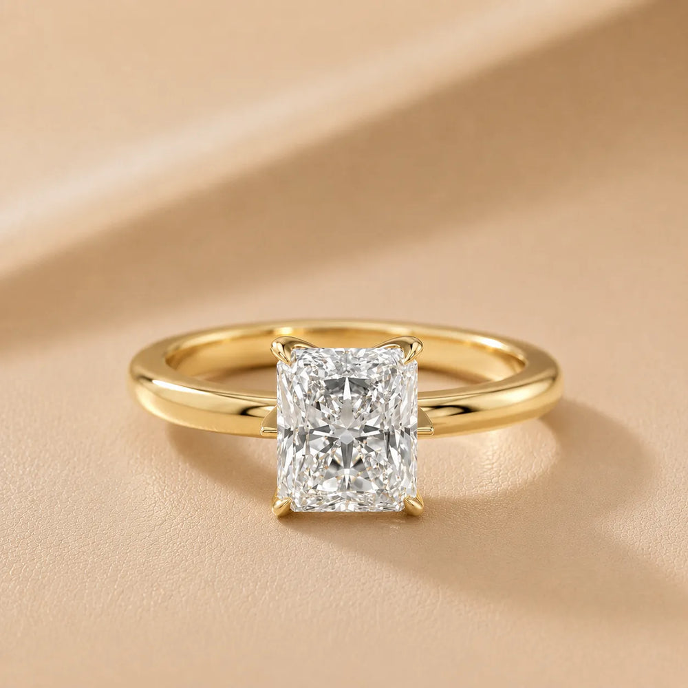 Serena Blossom Solitaire Round Diamond Engagement Ring