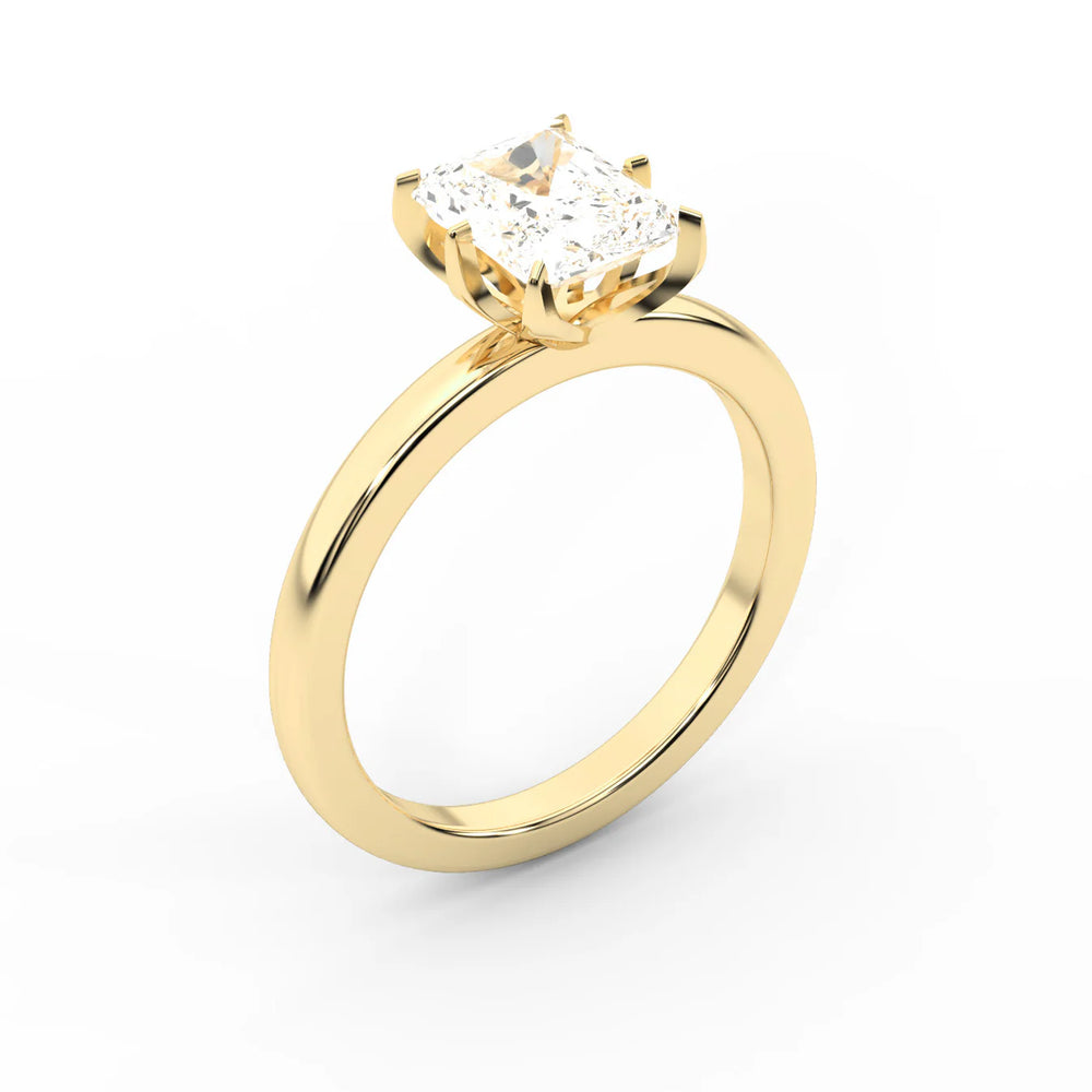 Serena Blossom Solitaire Round Diamond Engagement Ring