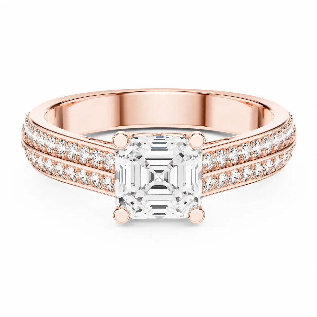 Serene Oval Ring with Side Stone