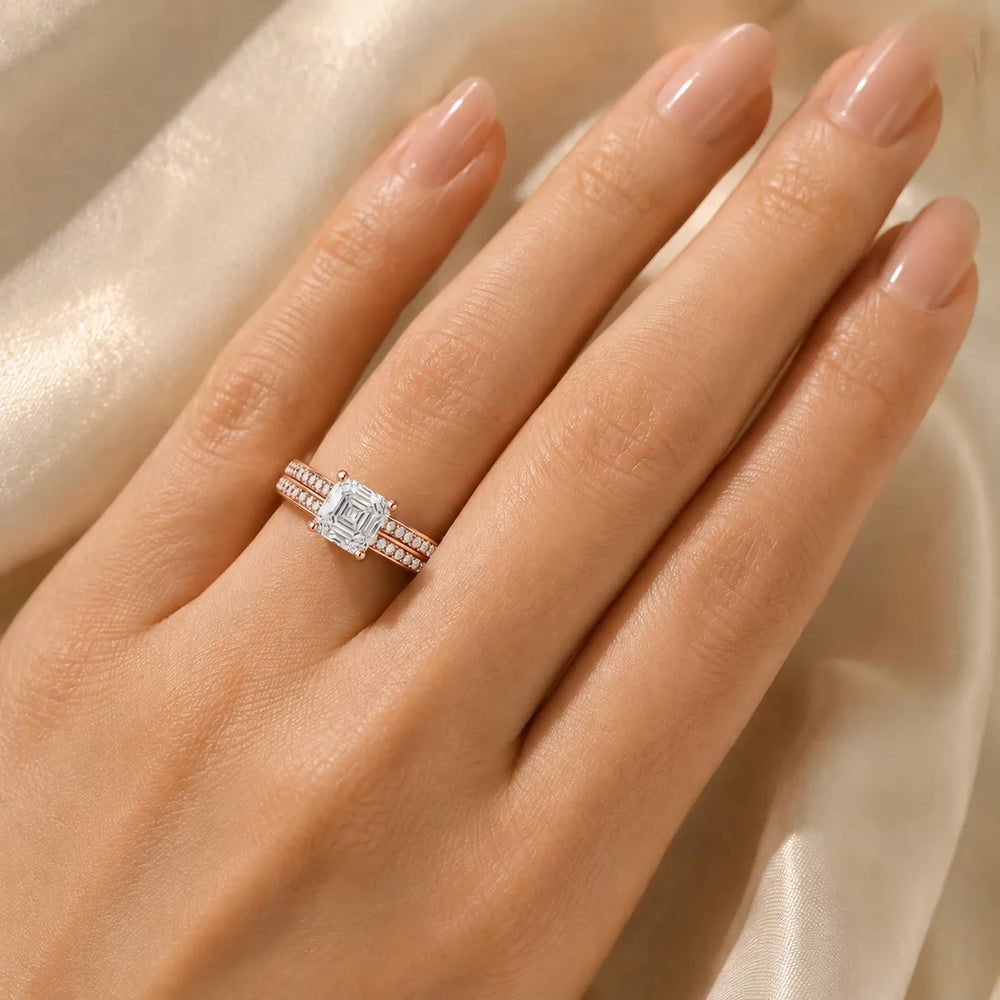 Serene Ring with Side Stone