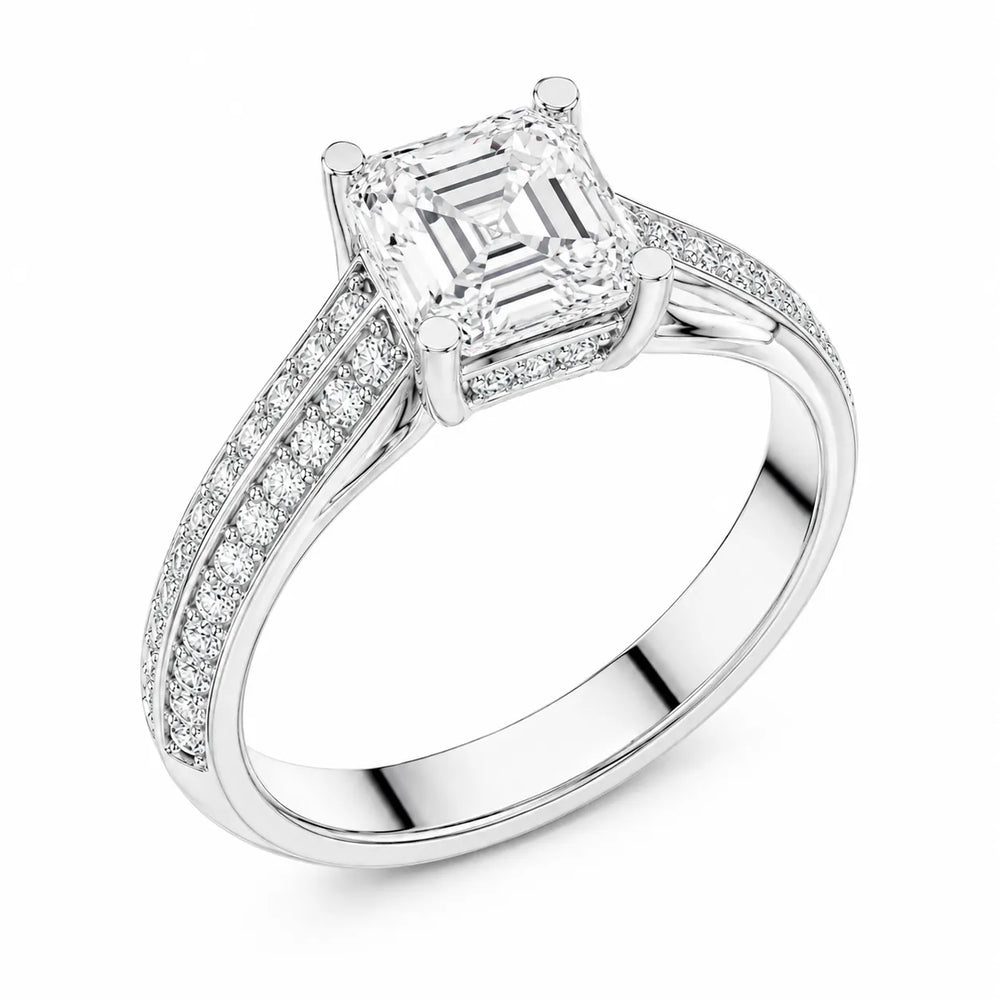 Serene Ring with Side Stone
