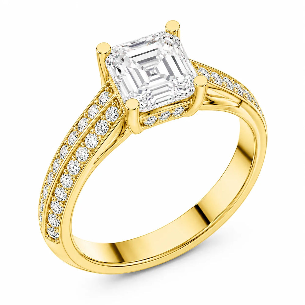 Serene Ring with Side Stone