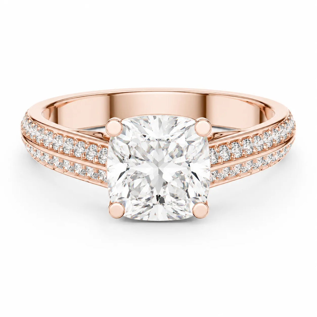 Serene Oval Ring with Side Stone