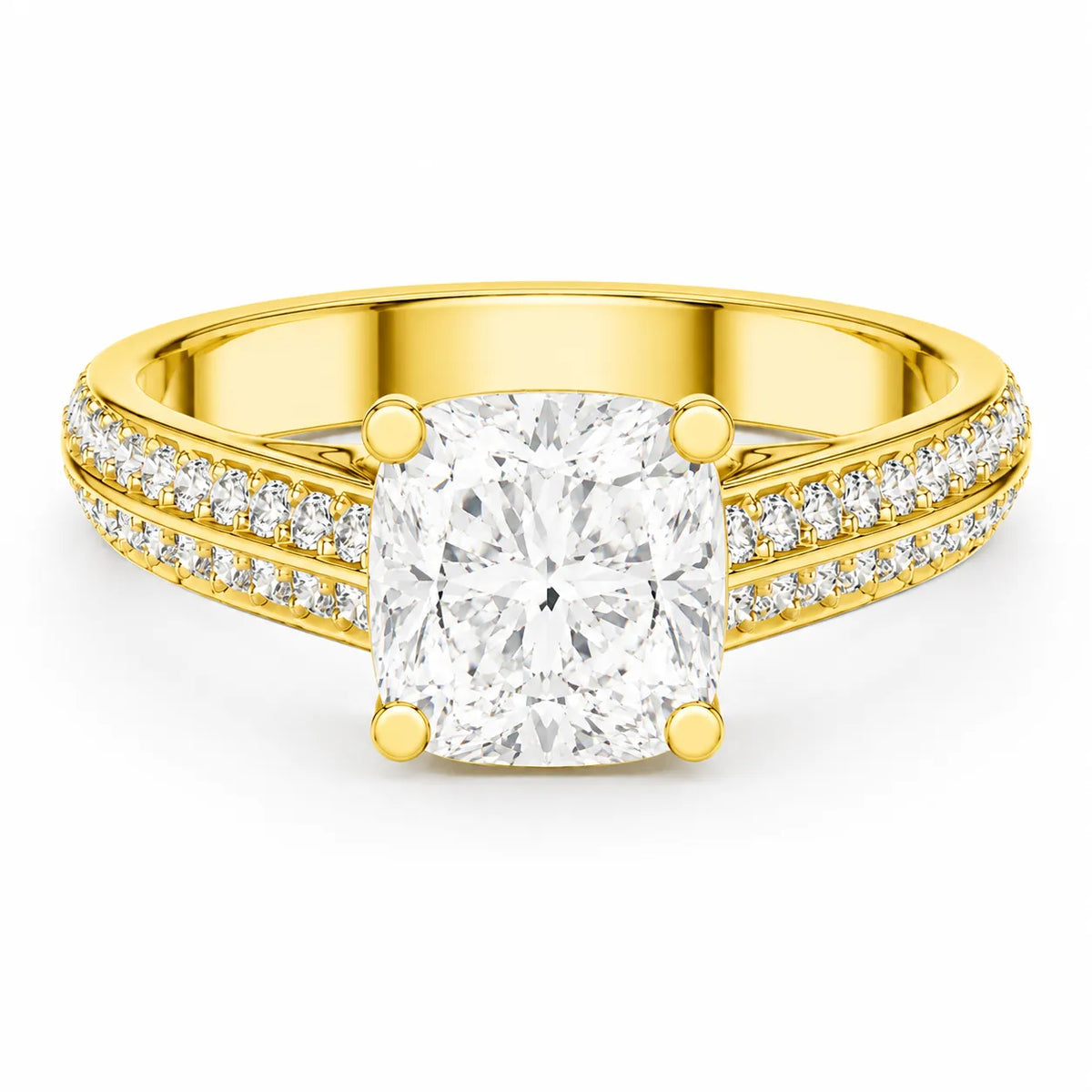 Serene Oval Ring with Side Stone