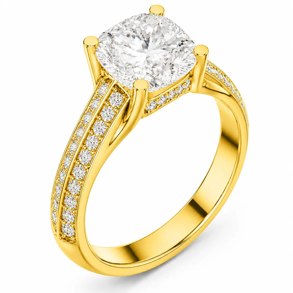 Serene Ring with Side Stone