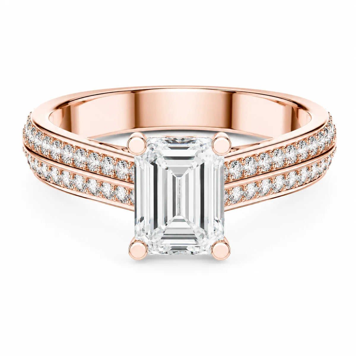 Serene Oval Ring with Side Stone