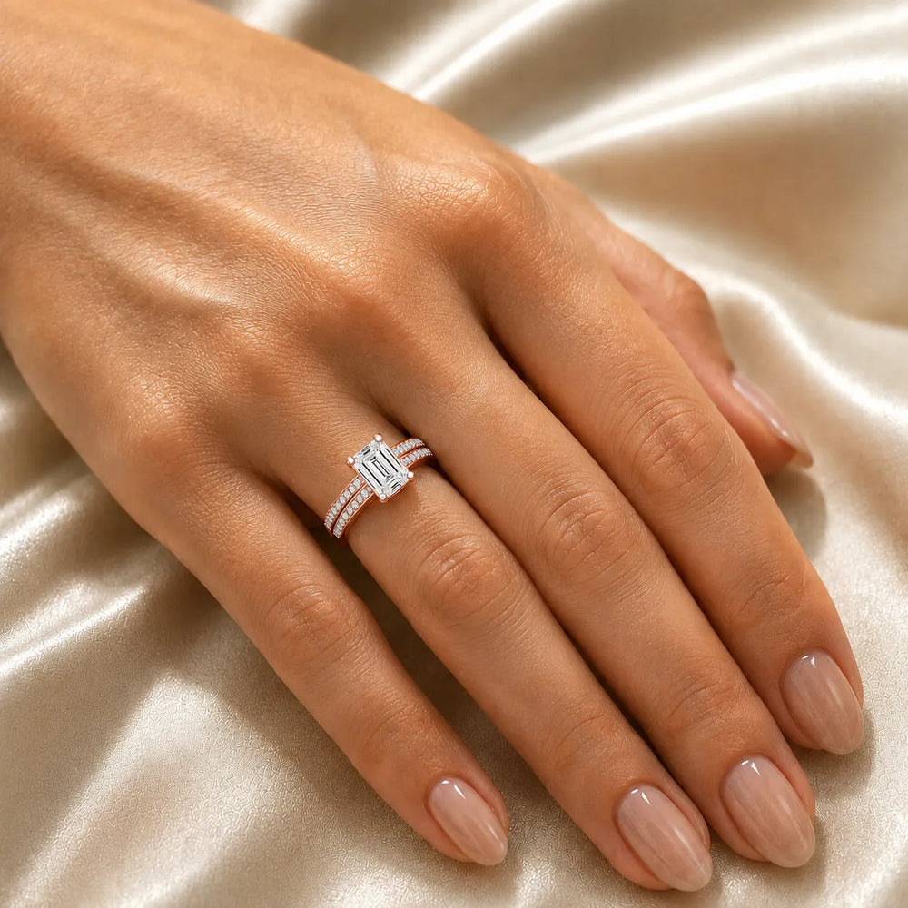 Serene Ring with Side Stone