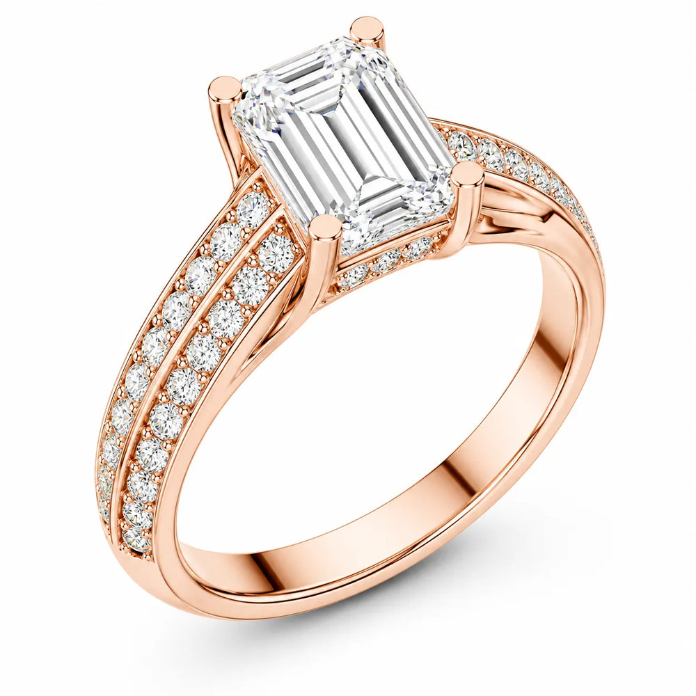 Serene Ring with Side Stone