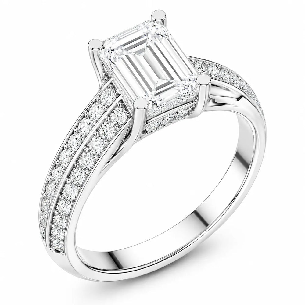 Serene Ring with Side Stone