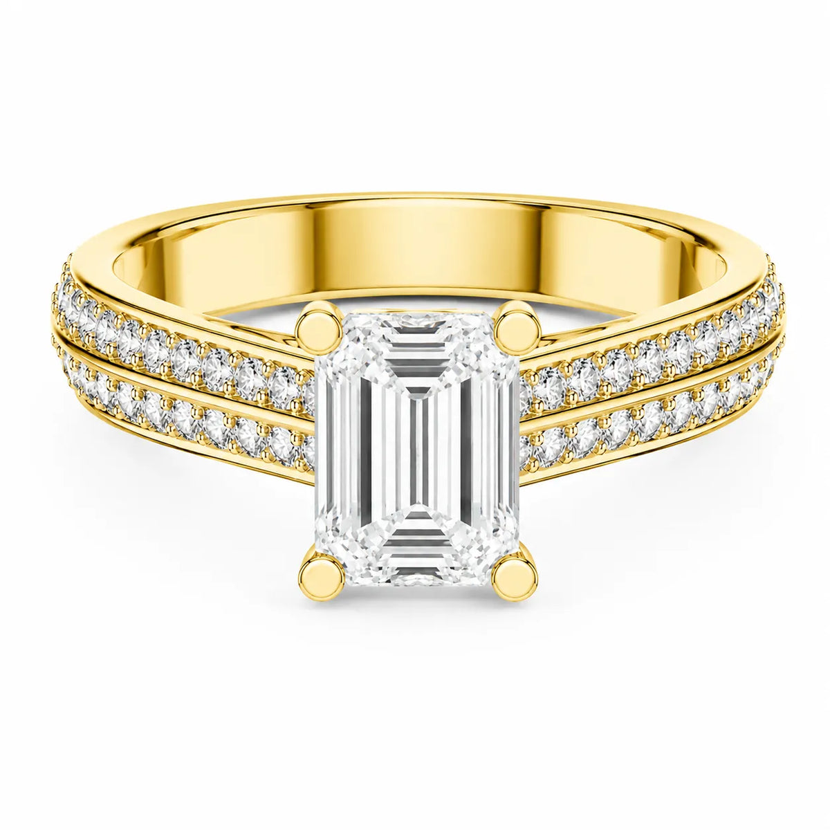 Serene Oval Ring with Side Stone