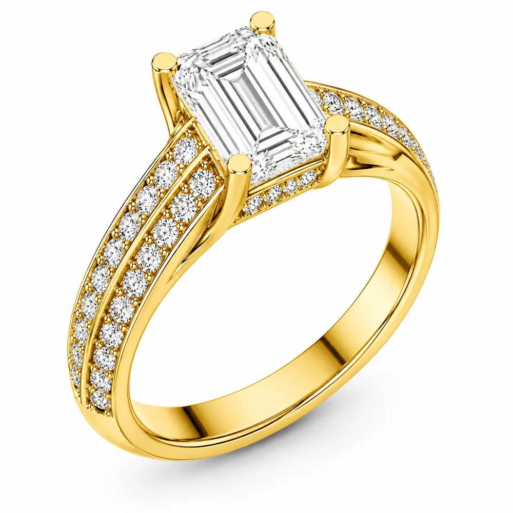 Serene Ring with Side Stone