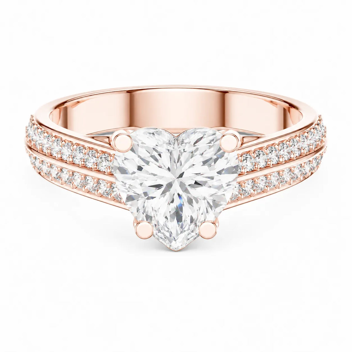 Serene Oval Ring with Side Stone