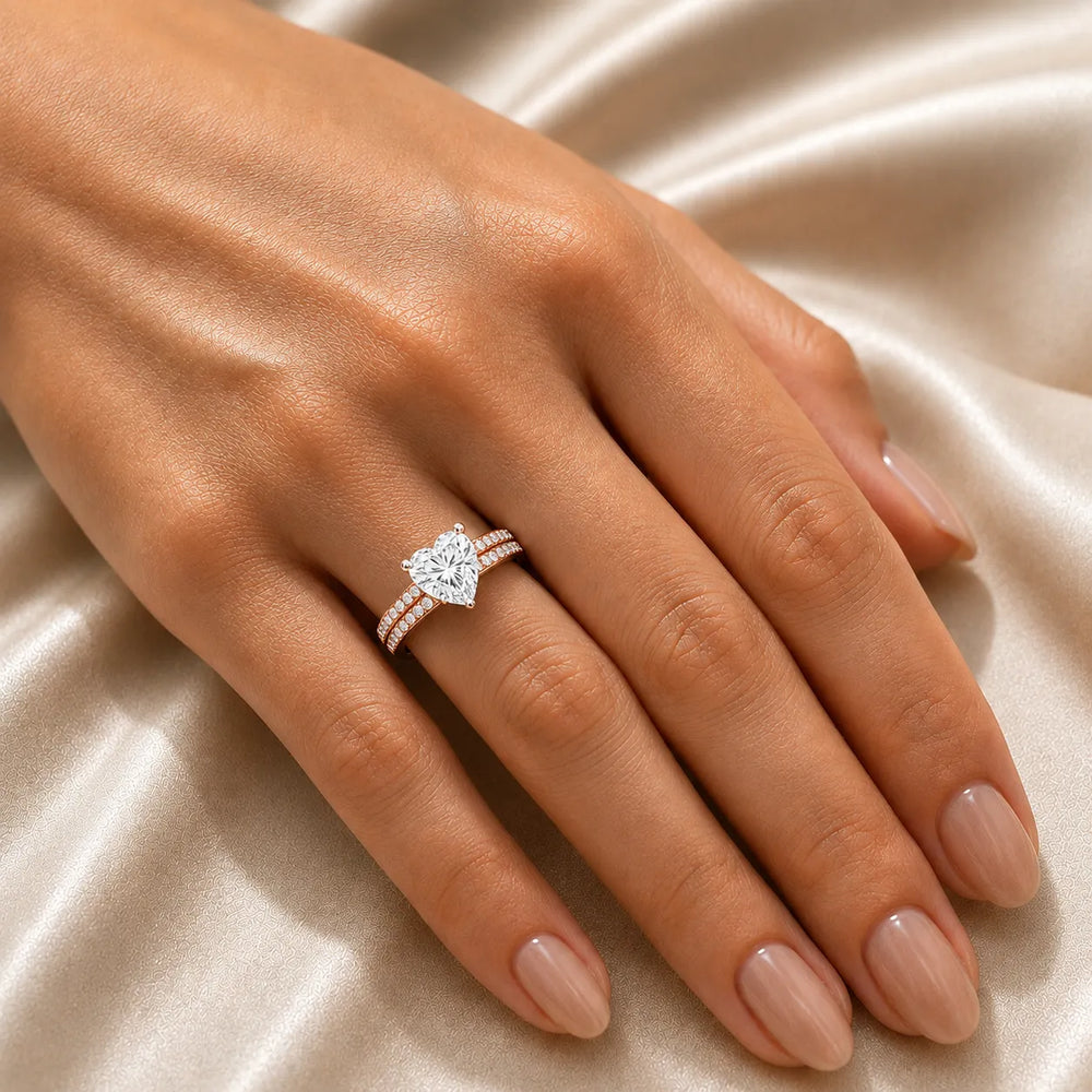 Serene Ring with Side Stone
