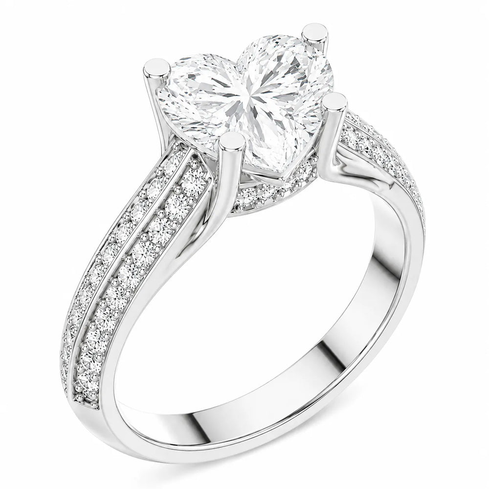 Serene Ring with Side Stone