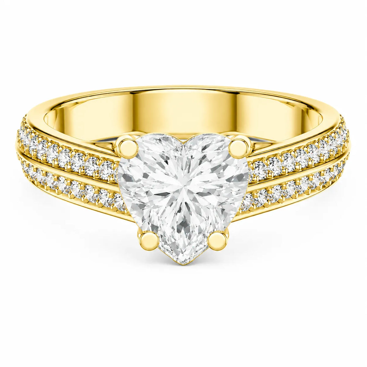 Serene Oval Ring with Side Stone