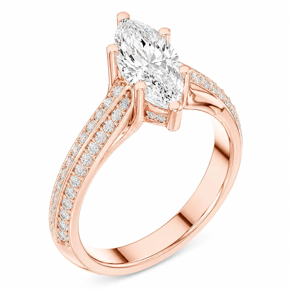 Serene Ring with Side Stone