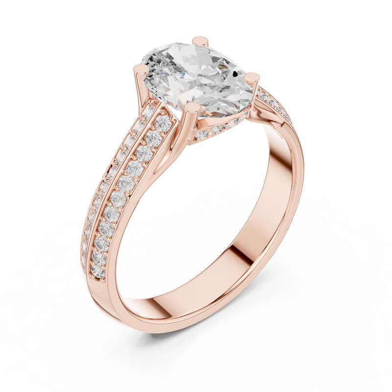 Serene Ring with Side Stone