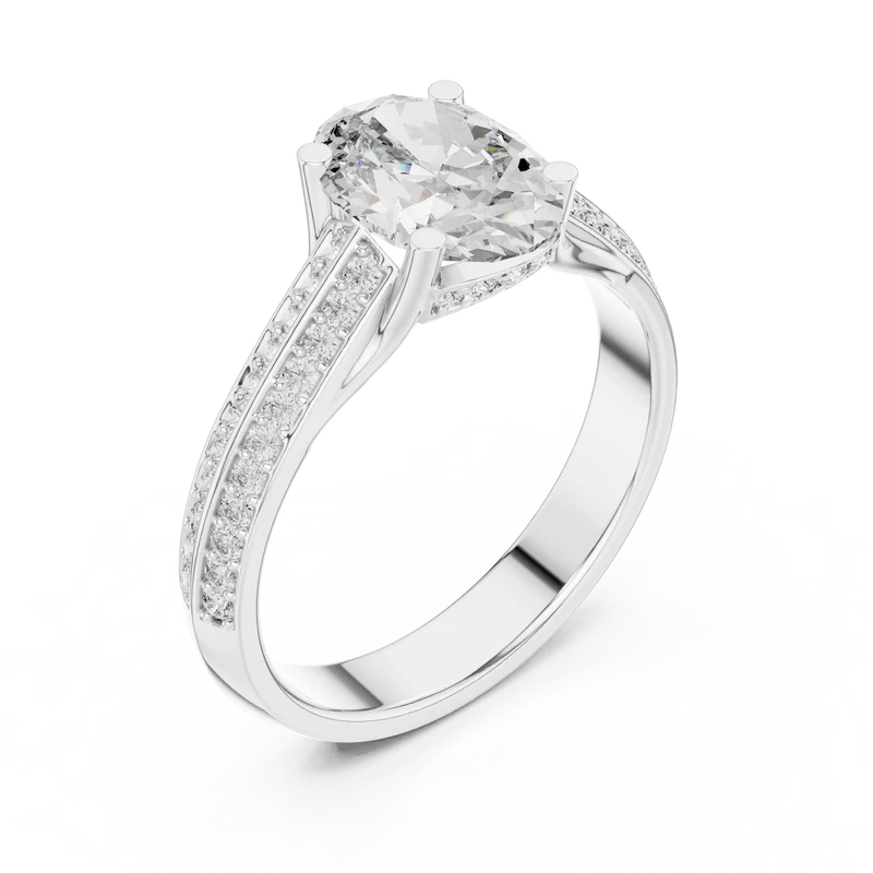 Serene Ring with Side Stone