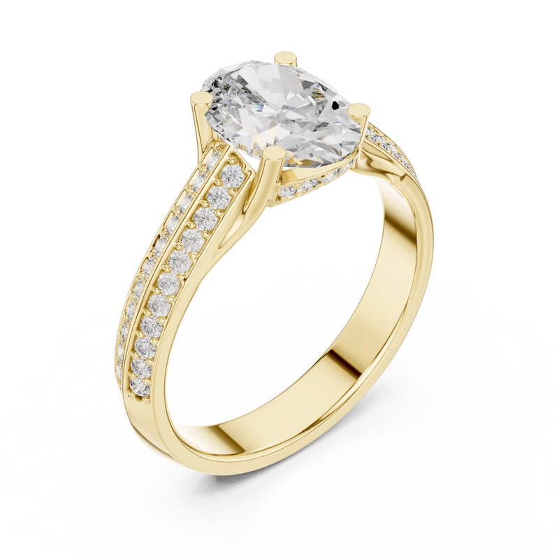 Serene Ring with Side Stone