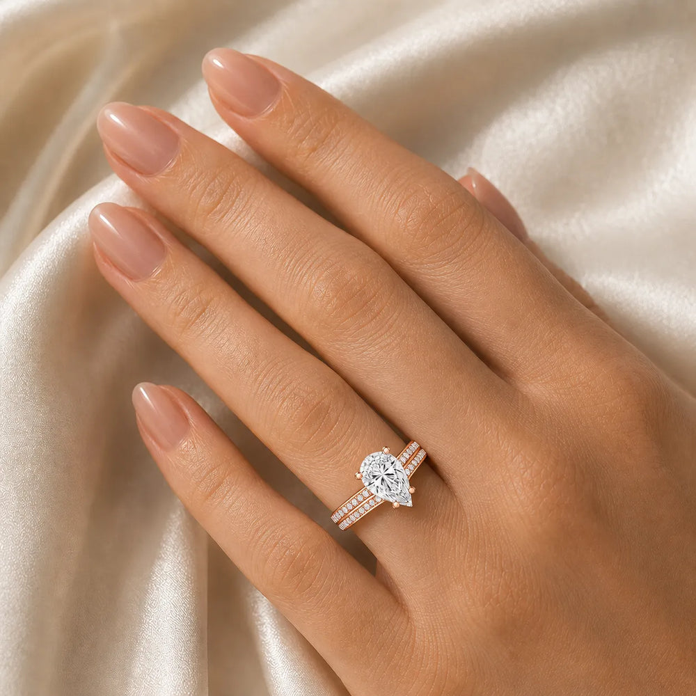Serene Ring with Side Stone