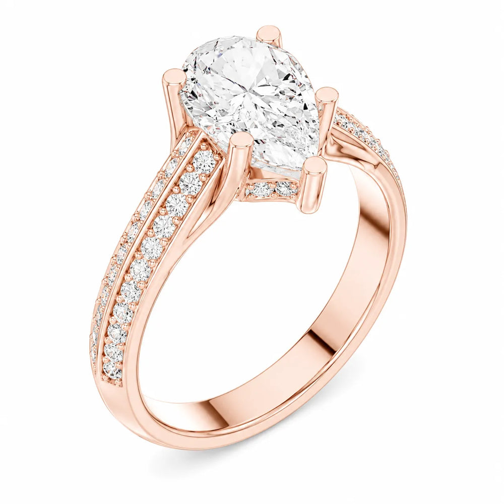 Serene Ring with Side Stone