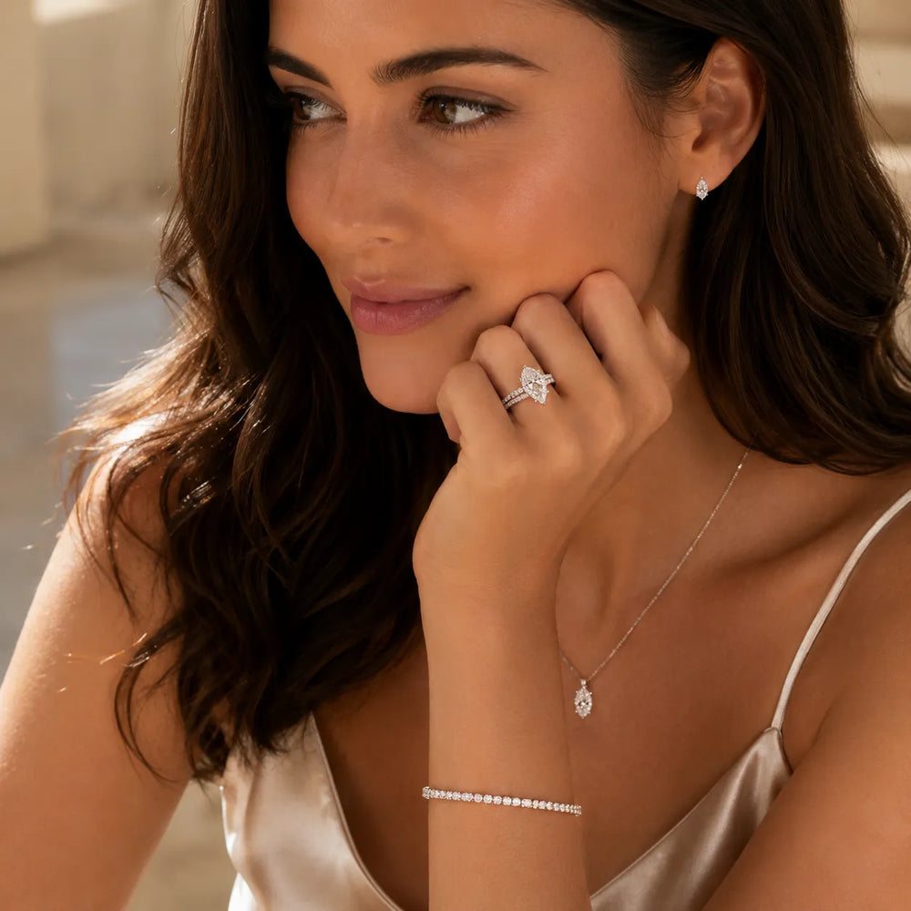 Serene Ring with Side Stone