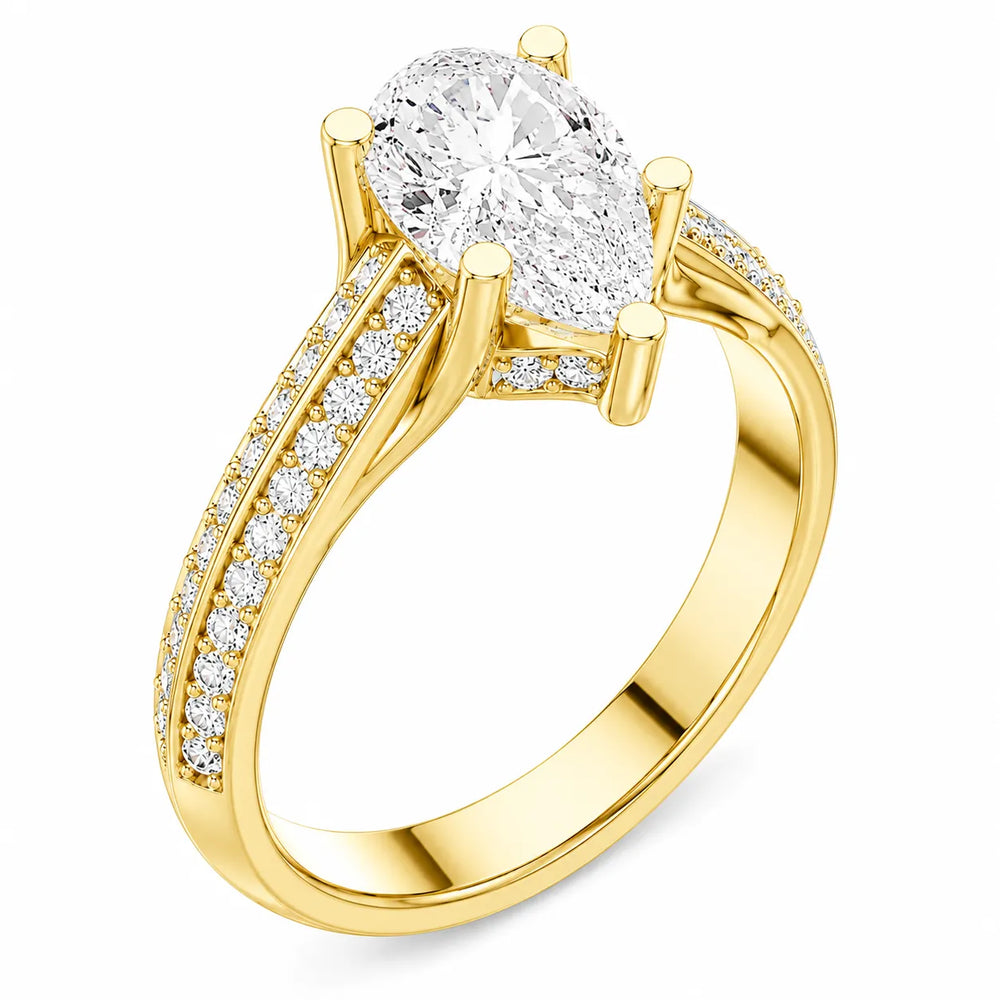 Serene Ring with Side Stone
