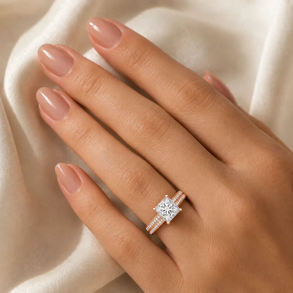 Serene Ring with Side Stone