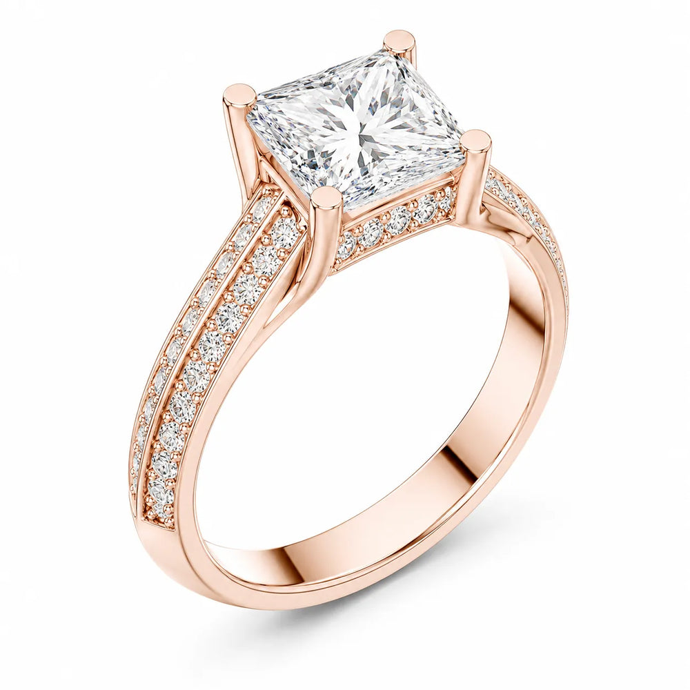Serene Ring with Side Stone