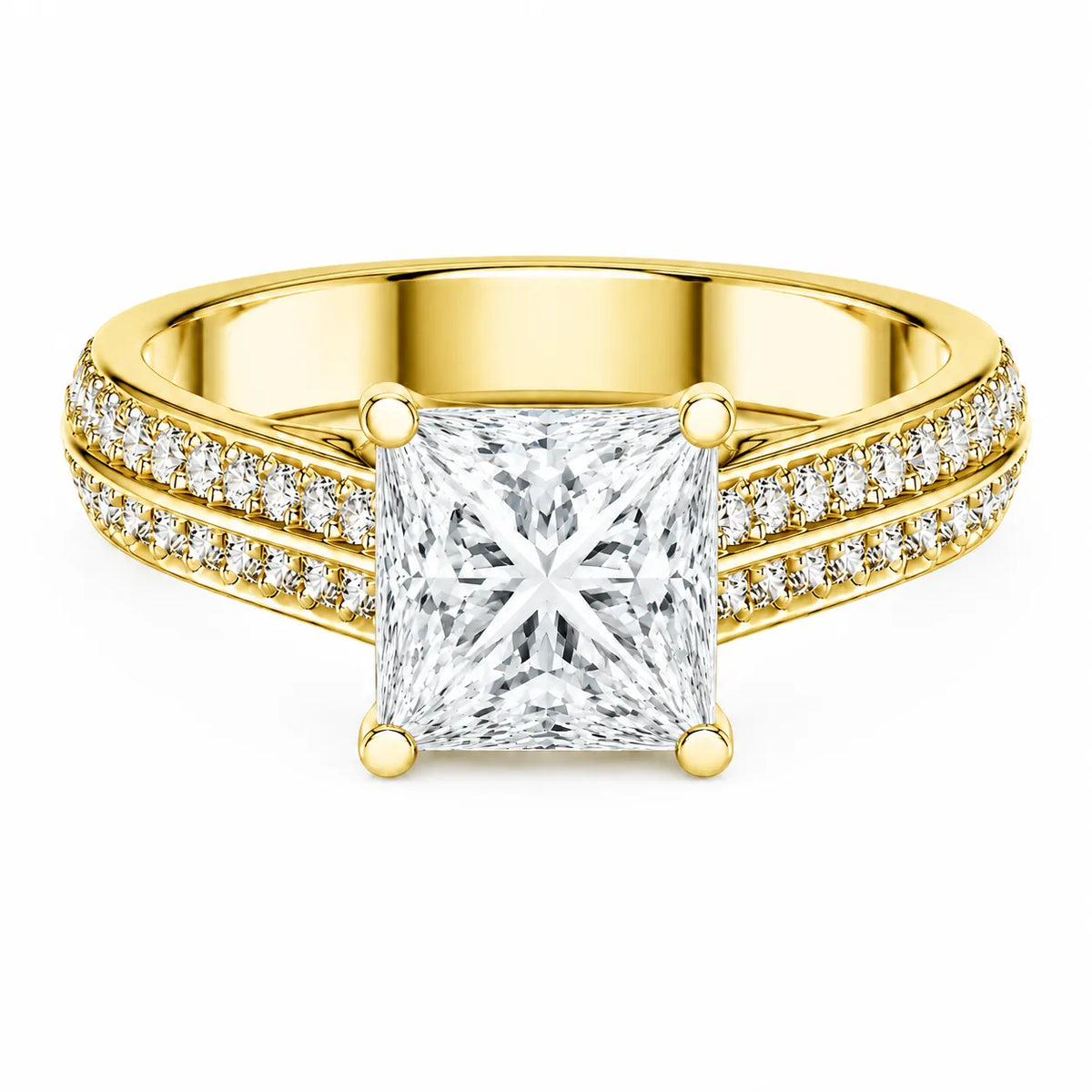 Serene Oval Ring with Side Stone