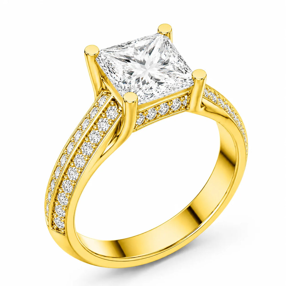 Serene Ring with Side Stone