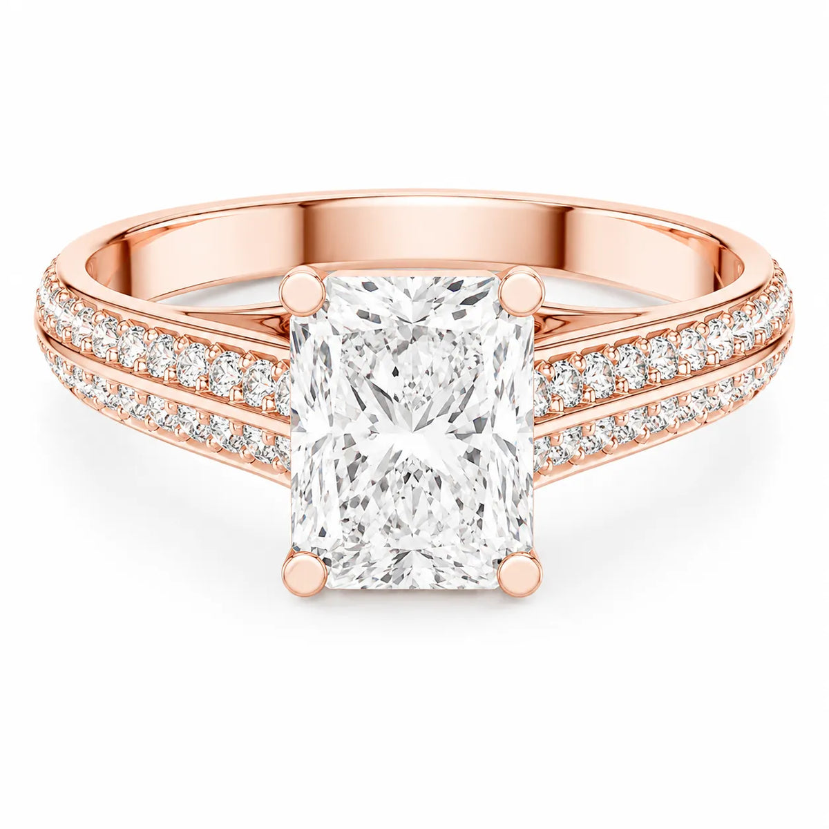 Serene Oval Ring with Side Stone