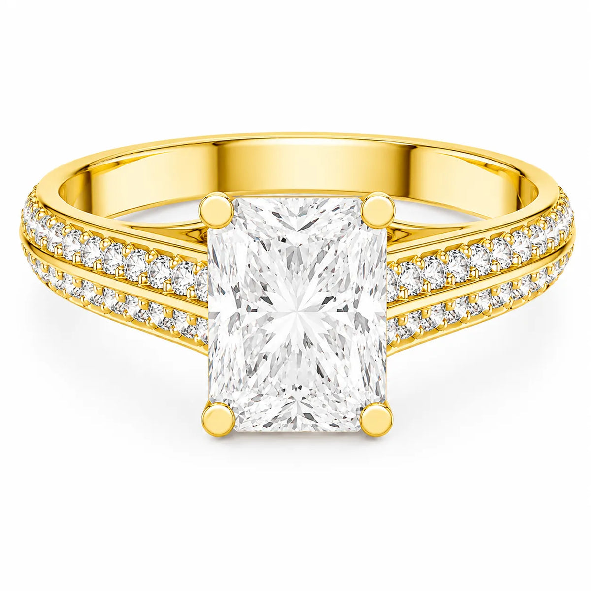 Serene Oval Ring with Side Stone