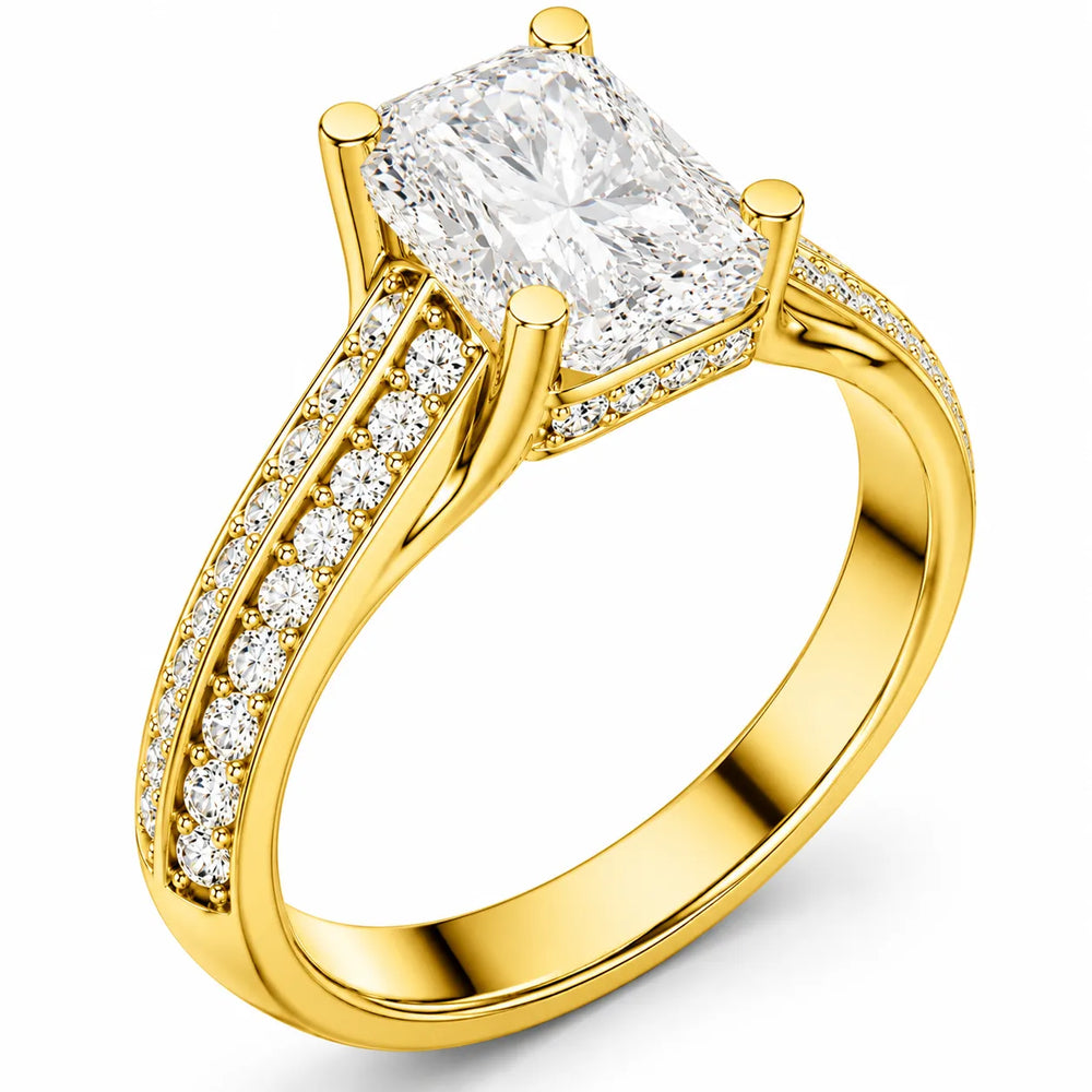 Serene Ring with Side Stone