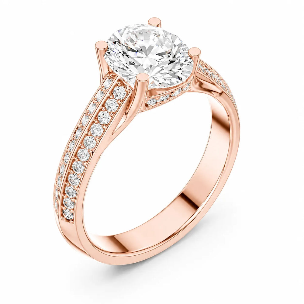 Serene Ring with Side Stone