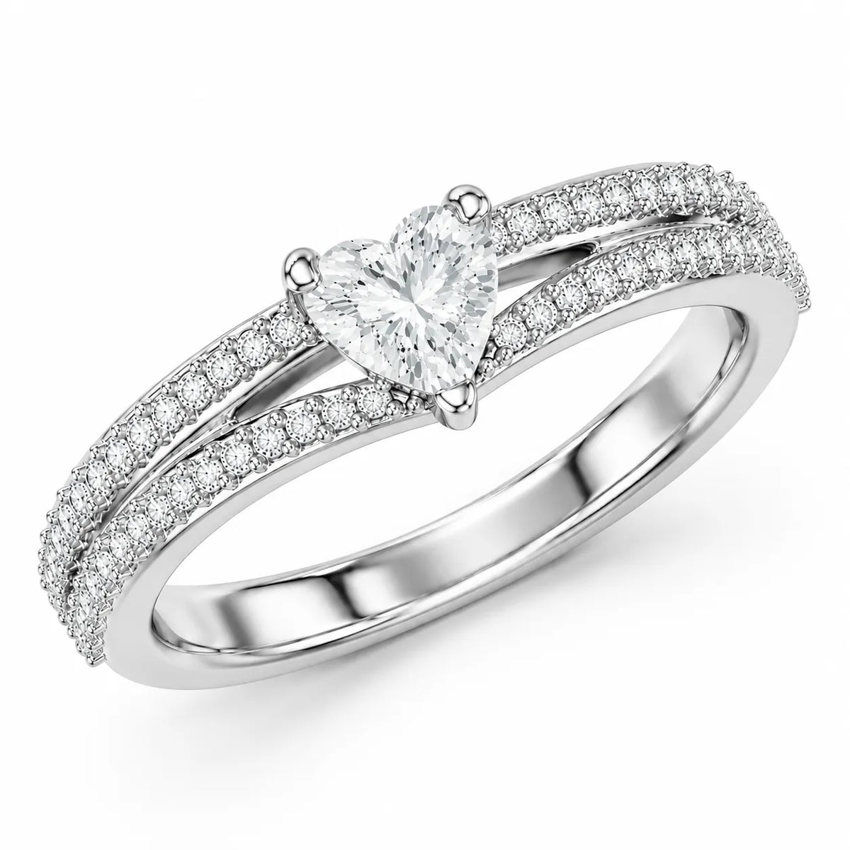 Serene Spark Ring with Eight Prong