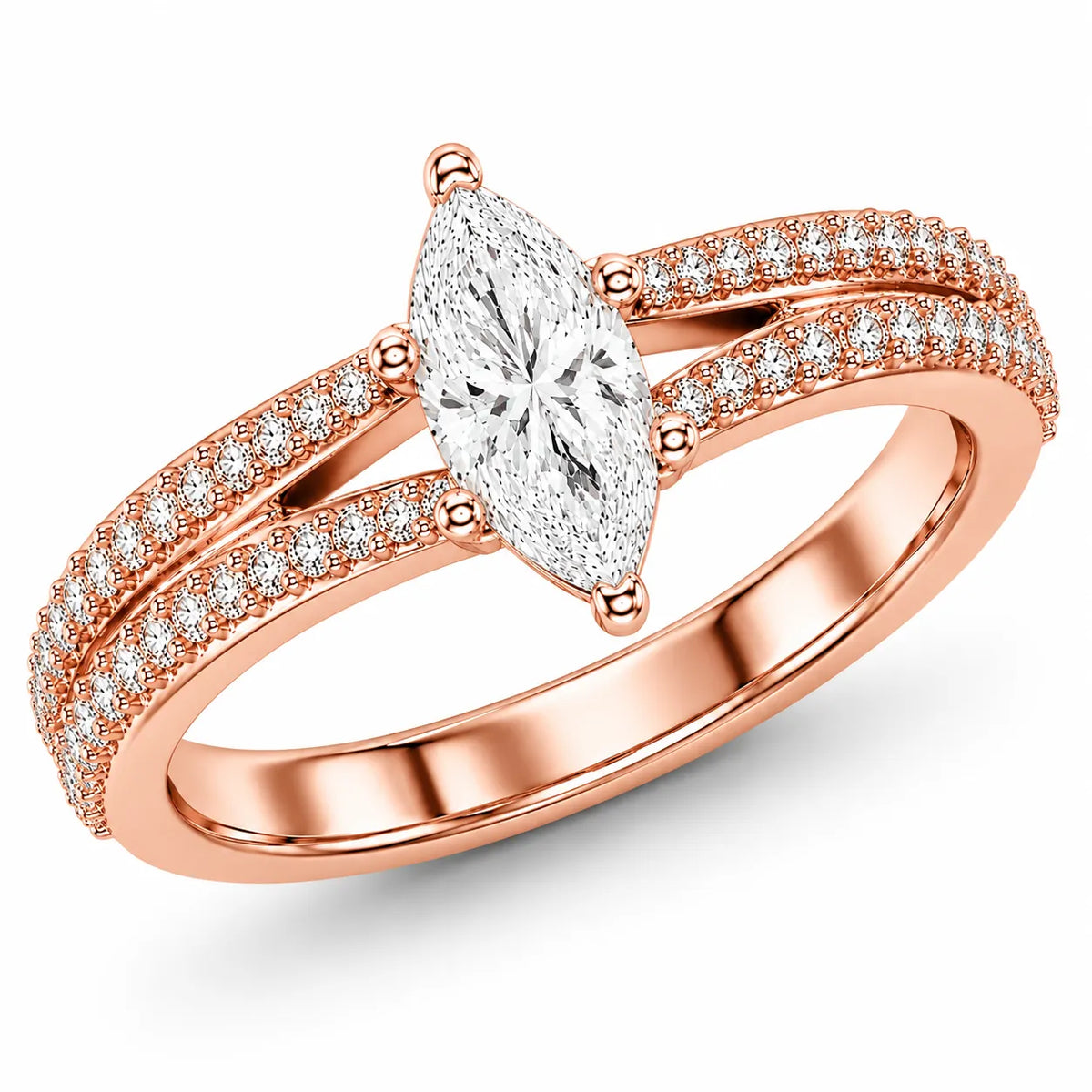 Serene Spark Ring with Eight Prong