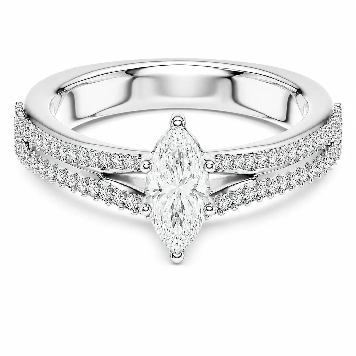 Serene Spark Ring with Eight Prong