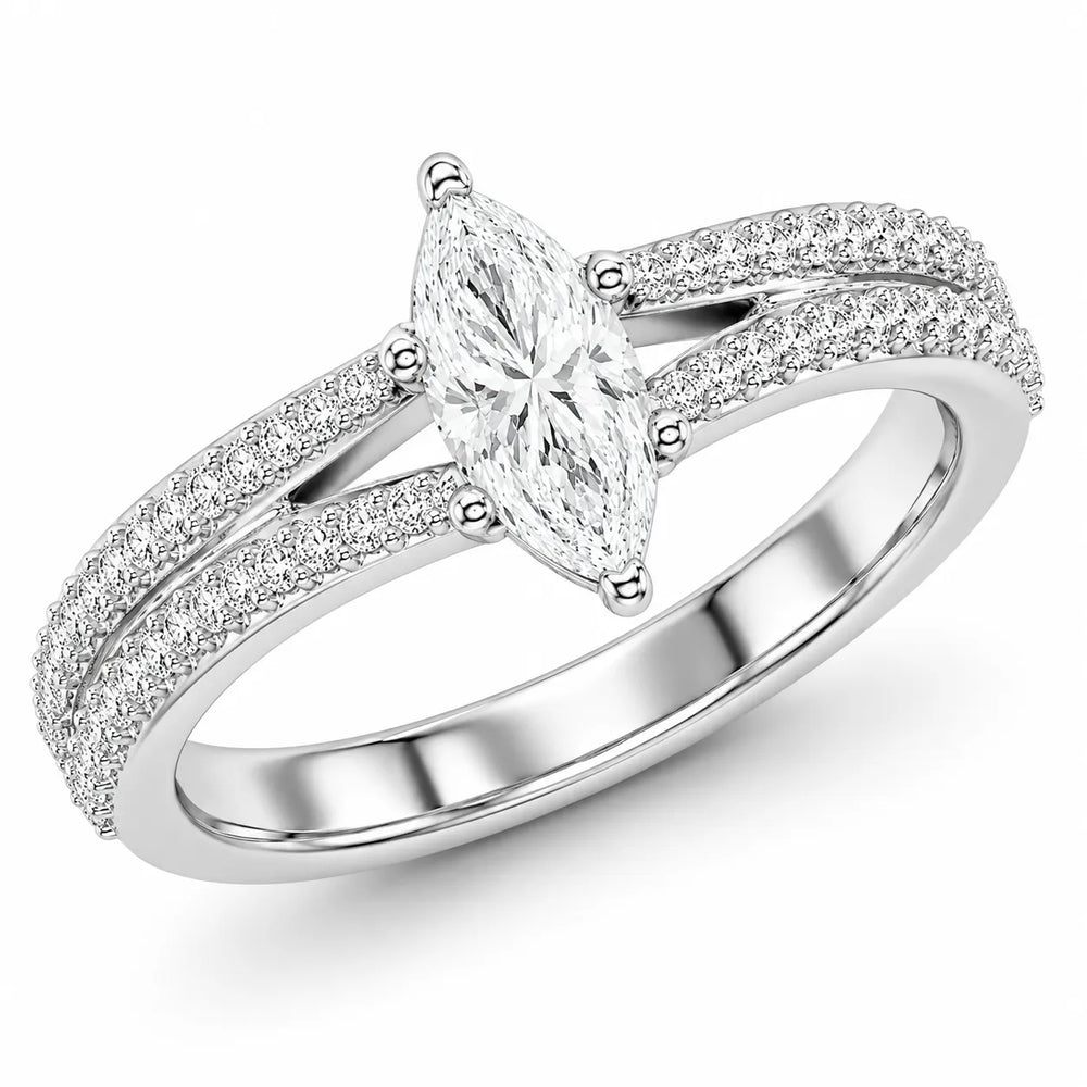 Serene Spark Ring with Eight Prong