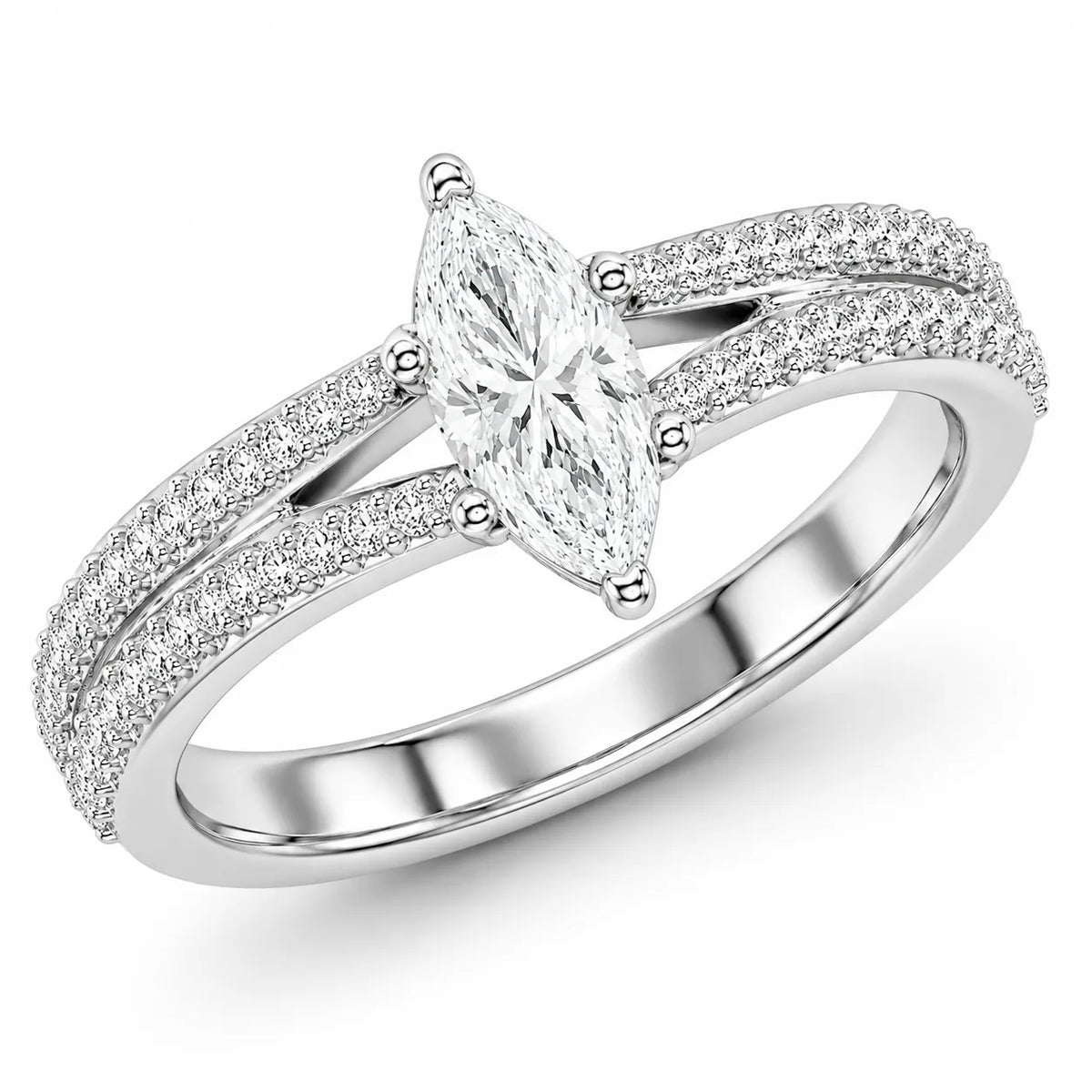 Serene Spark Ring with Eight Prong