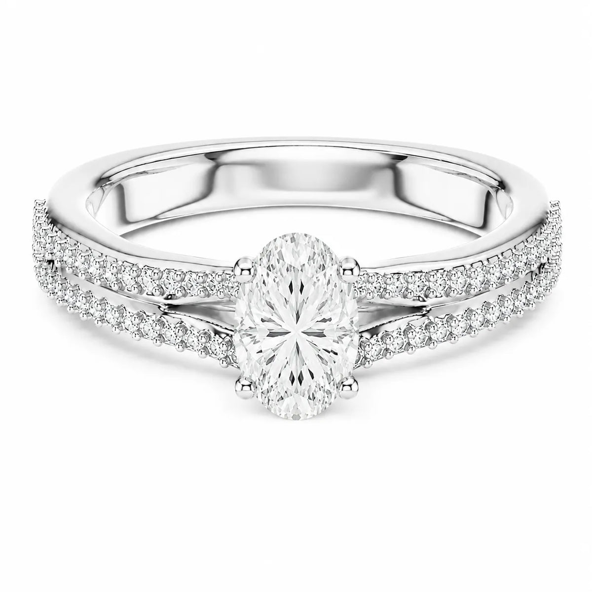 Serene Spark Ring with Eight Prong